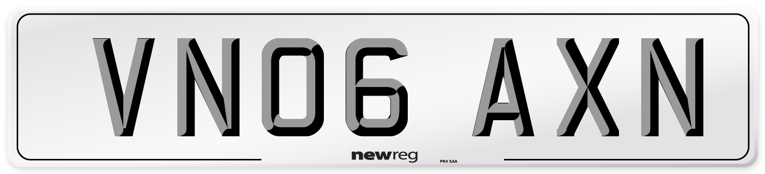VN06 AXN Number Plate from New Reg